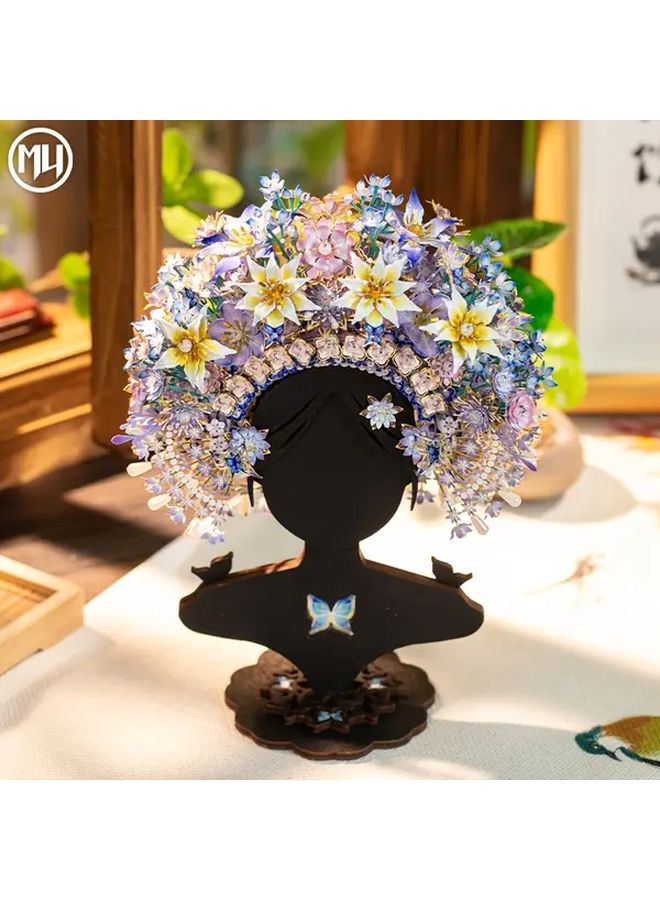 MU 3D لغز معدني تاج زهور قطعة رأس نموذج تجميع DIY زخرفة يدوية هدية - Image 1